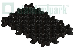 Решетка газонная пластиковая черная "волна" для гравийной засыпки РГ-60.40.5,1